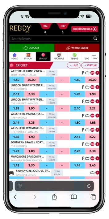 Reddybook io screenshot