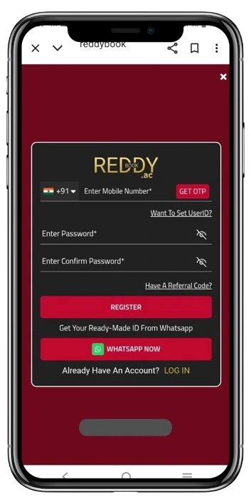 reset reddybook login password
